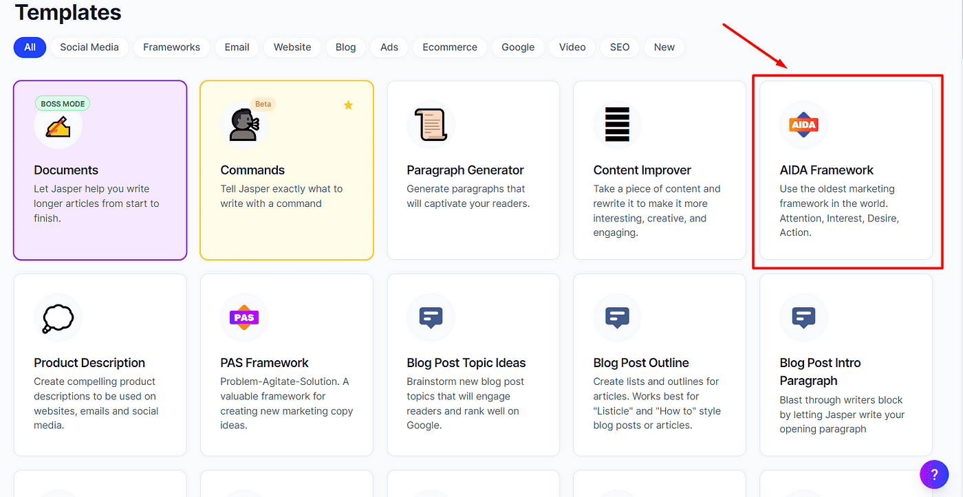 sales copy framework